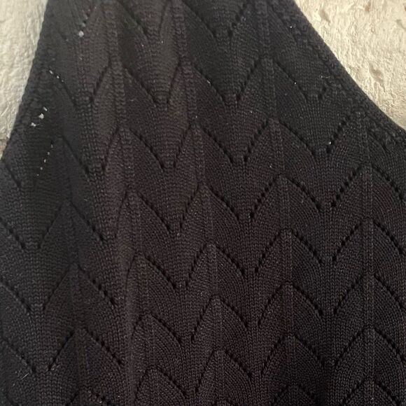 Knit sweater like tank top v-neck Size 2XL Women’s black knit blouse - Picture 3 of 6